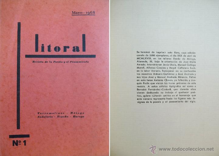 Libros de segunda mano: Revista LITORAL. N&uacute;meros 1 al 36. - Foto 1