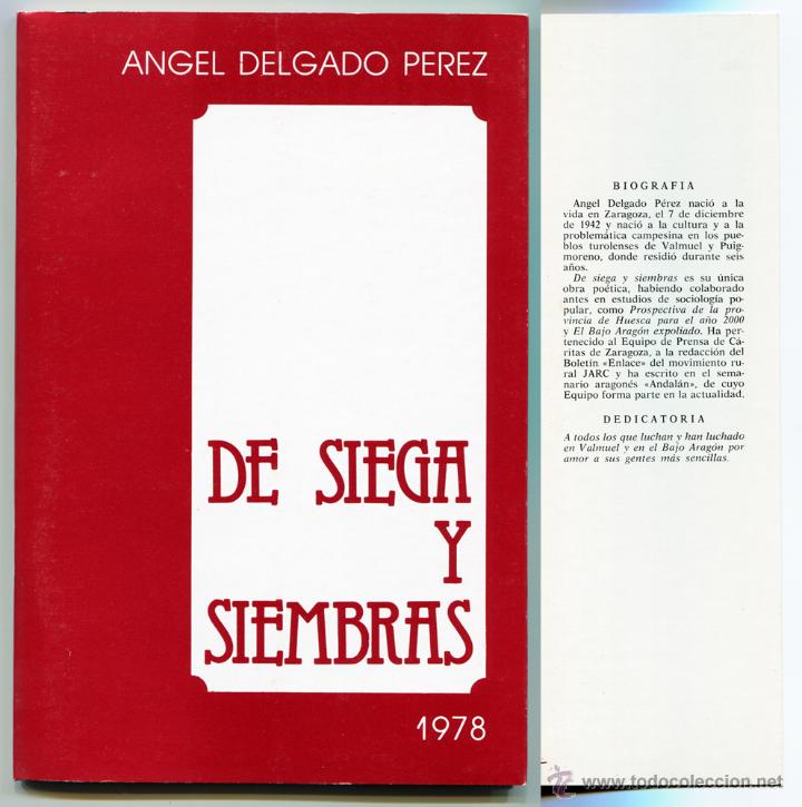 Libros de segunda mano: DELGADO P&Eacute;REZ, Angel.  De siega y siembras.   1978.