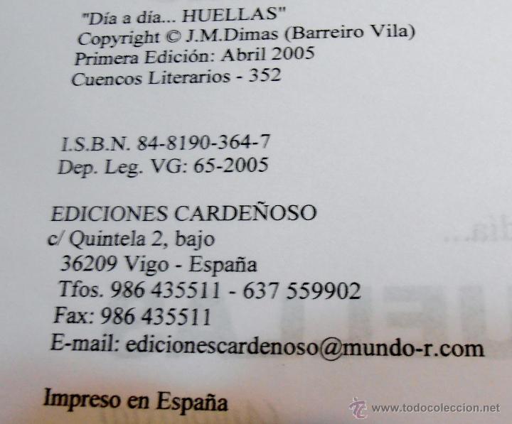 Libros de segunda mano: DIA A DIA, HUELLAS, J.M. DIMAS - Foto 3