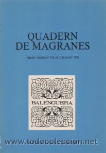 Libros de segunda mano: Quadern de magranes. Jacint Sala i Codony - Foto 1