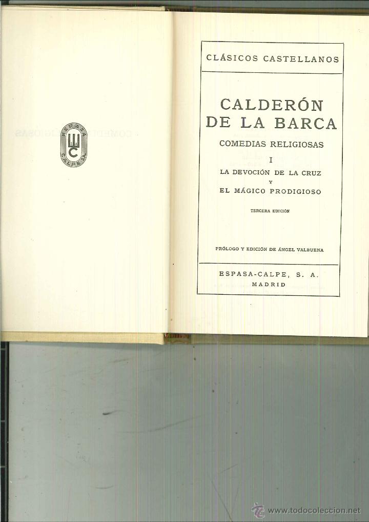 Libros de segunda mano: COMEDIAS RELIGIOSAS. Calder&oacute;n de la Barca - Foto 1