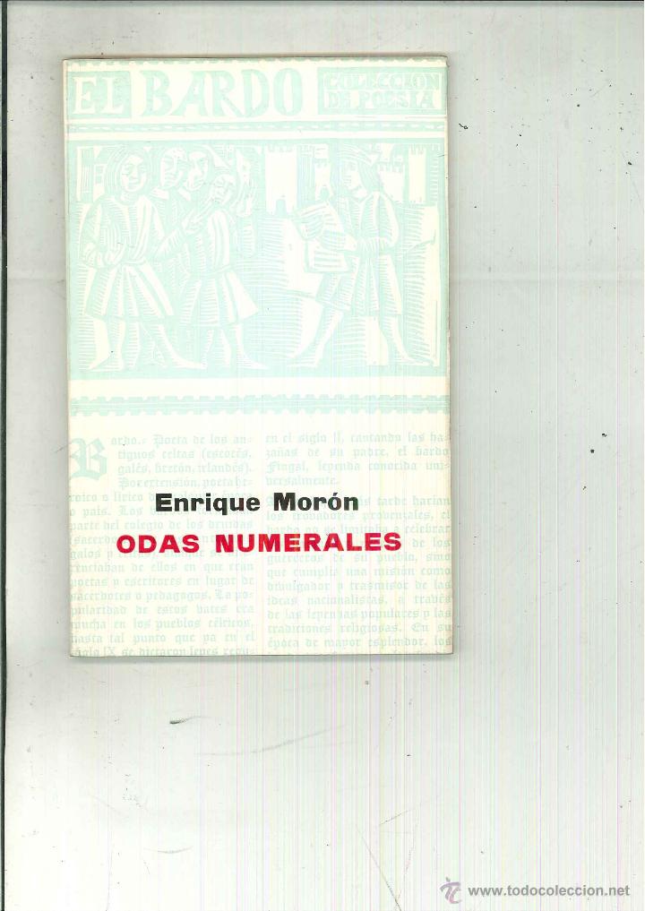 Libros de segunda mano: ODAS NUMERALES. Enrique Mor&oacute;n - Foto 1
