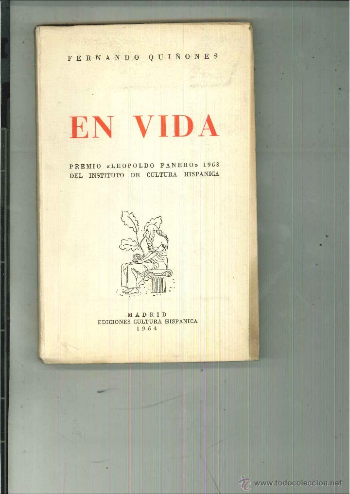 Libros de segunda mano: EN VIDA. Fernando Qui&ntilde;ones - Foto 1
