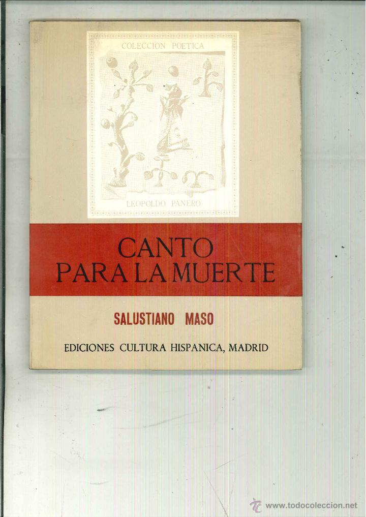 Gebrauchte B&uuml;cher: CANTO PARA LA MUERTE. Salustiano Maso