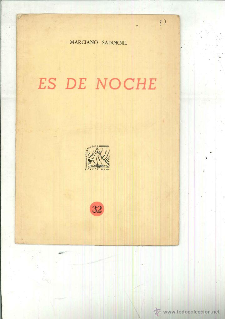 Gebrauchte B&uuml;cher: ES DE NOCHE. Marciano Sadornil