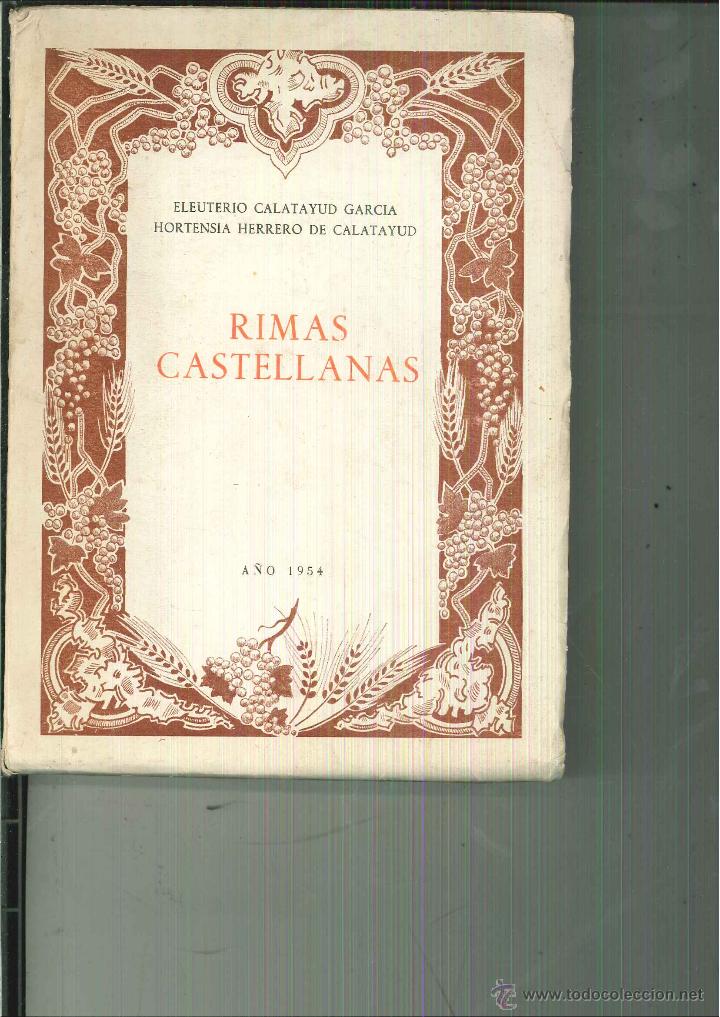 Gebrauchte B&uuml;cher: RIMAS CASTELLANAS. Eleuterio Calatayud Garc&iacute;a y Hortensia Herrero de Calatayud