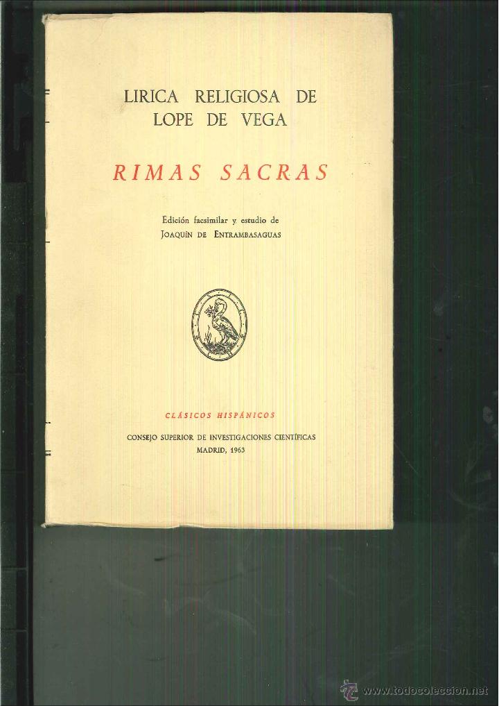 Gebrauchte B&uuml;cher: L&Iacute;RICA RELIGIOSA DE LOPE DE VEGA: RIMAS SACRAS