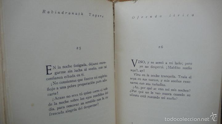 Libros de segunda mano: OFRENDA L&Iacute;RICA. GITANJALI. RABINDRANATH TAGORE. 1943. - Foto 4