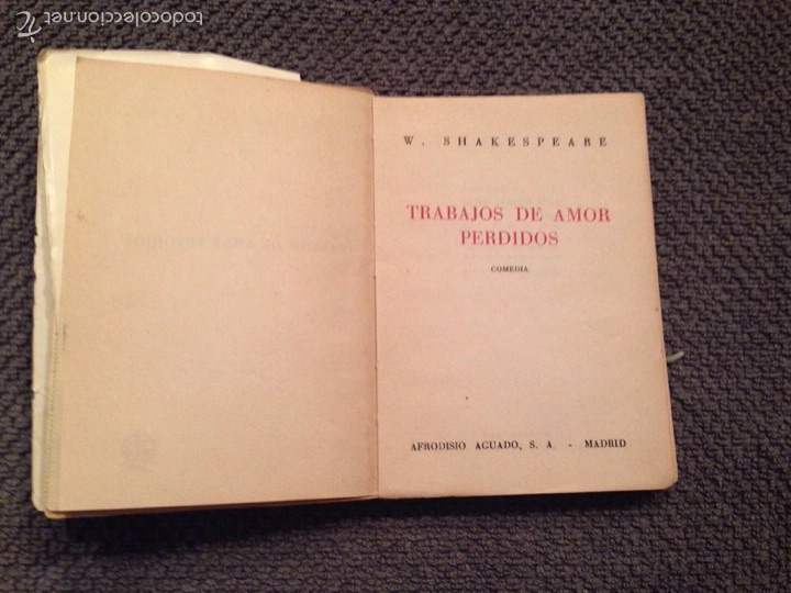 Libros de segunda mano: Trabajos de amor perdidos W. SHAKESPEARE - Foto 2