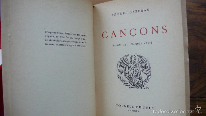 Libros de segunda mano: CAN&Ccedil;ONS. SAPERAS, Miquel. 1947. - Foto 2
