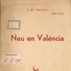 Libros de segunda mano: NEU EN VALENCIA / J.Mª BAYARRI * VALENCIÀ *. Lote 57798518