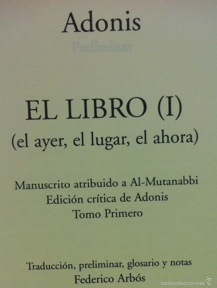Libros de segunda mano: Adonis. El libro. 2005 - Foto 2