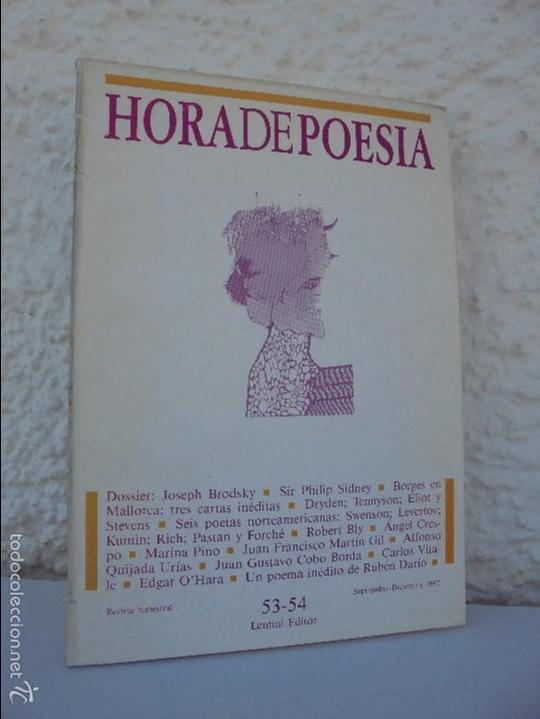 Gebrauchte B&uuml;cher: HORADEPOESIA. 53-54. SEPTIEMBRE-DICIEMBRE 1987. VER FOTOGRAFIAS ADJUNTAS.
