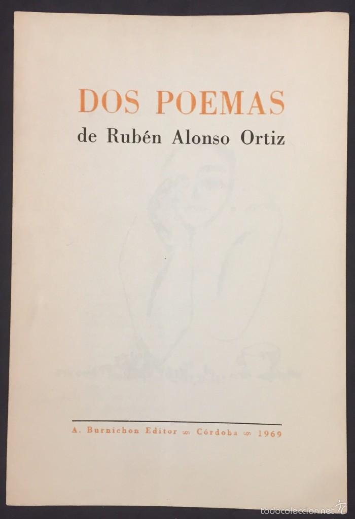Libros de segunda mano: DOS POEMAS DE RUBEN ALONSO ORTIZ - Foto 1