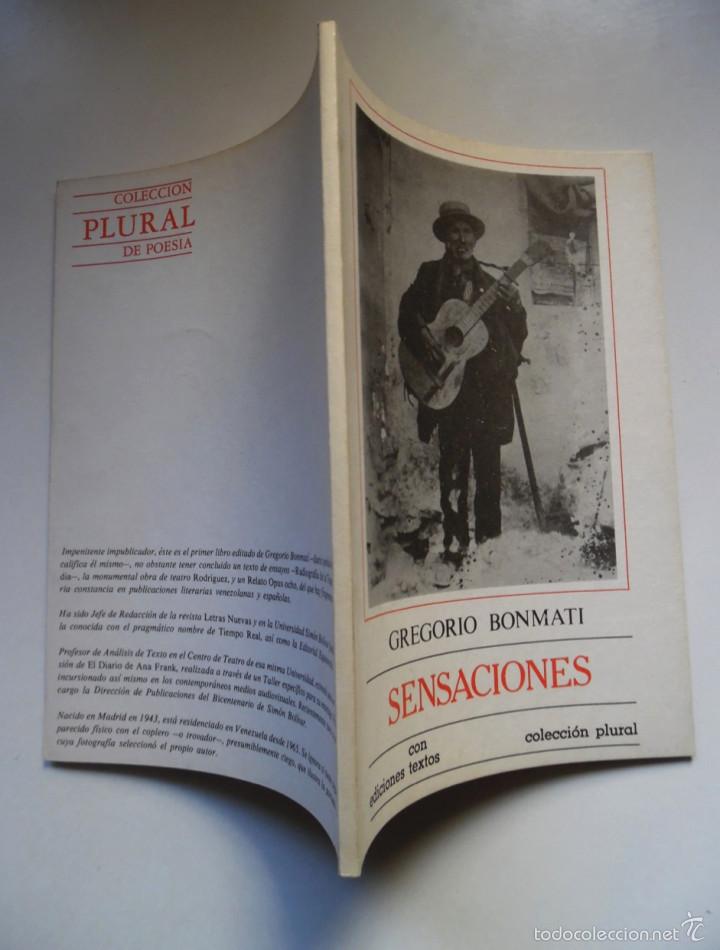 Libros de segunda mano: Sensaciones, de Gregorio Bonmati - Foto 1