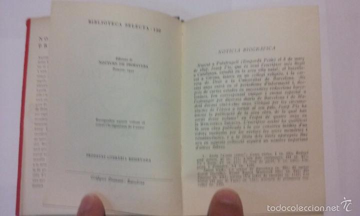 Libros de segunda mano: Nocturn de primavera.Josep Pla. - Foto 3