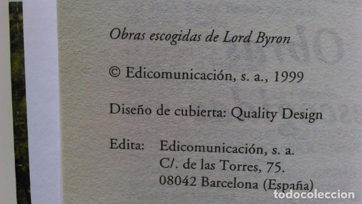 Libros de segunda mano: Lord Byron Obras escogidas - Foto 3