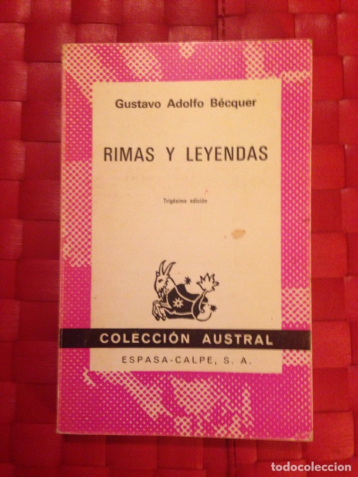 Libros de segunda mano: Libro, &rdquo; RIMAS Y LEYENDAS &rdquo; Gustavo Adolfo Becquer - Foto 1