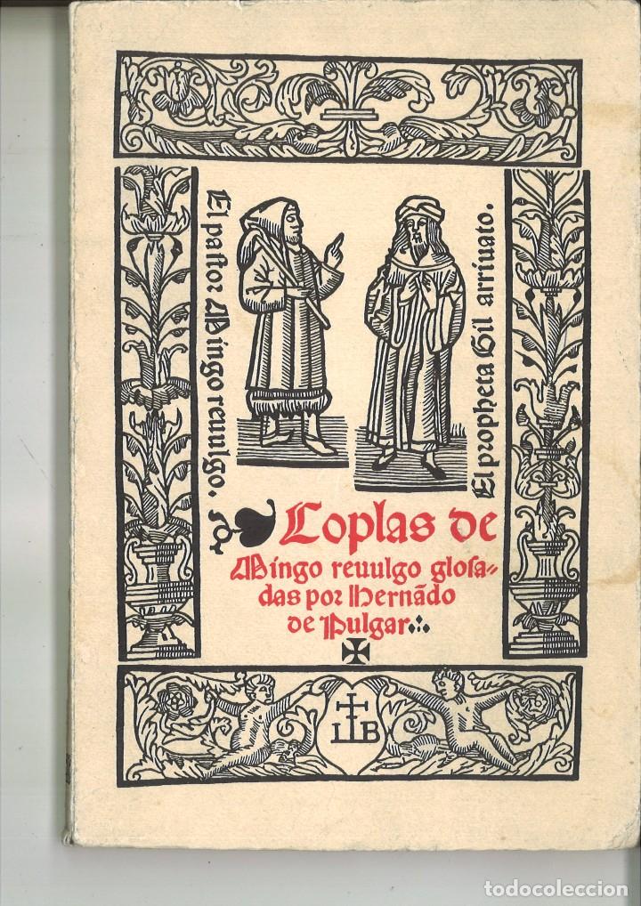 Libros de segunda mano: COPLAS DE MINGO REVULGO. Hernando del Pulgarr - Foto 2