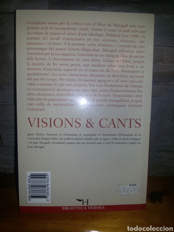 Libros de segunda mano: VISIONS & CANTS / Joan Maragall - Foto 2