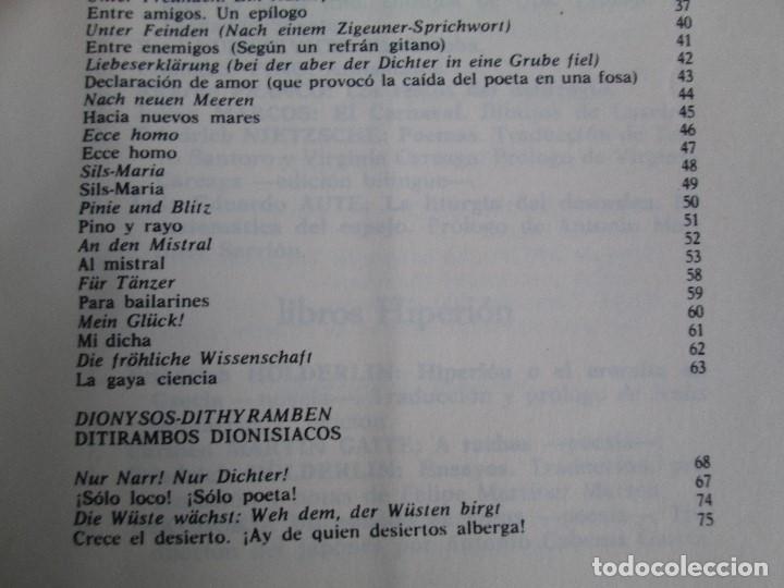 Libros de segunda mano: FRIEDRICH NIETZSCHE. POEMAS. EDICION BILING&Uuml;E. - Foto 15