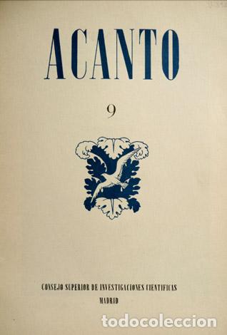 Gebrauchte B&uuml;cher: Acanto. Antolog&iacute;a Literaria. [Suplemento de &laquo;Cuadernos de Literatura&raquo;] N&uacute;mero 9, Septiembre 1947.