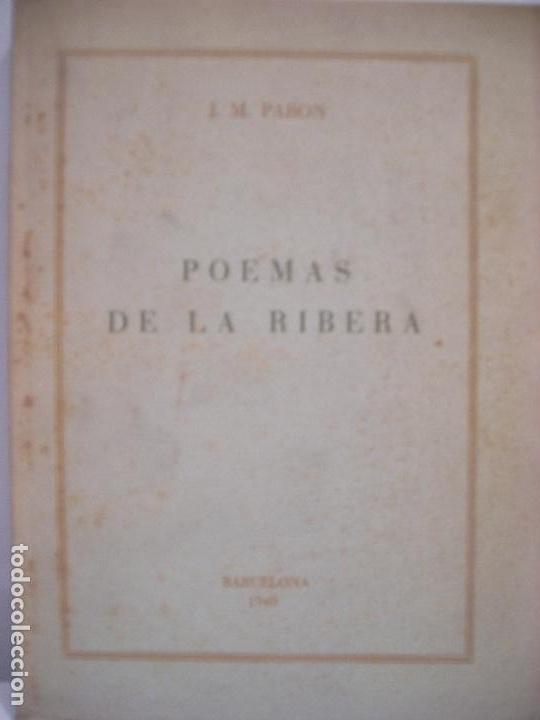 Libros de segunda mano: POEMAS DE LA RIBERA   J.M. PABON