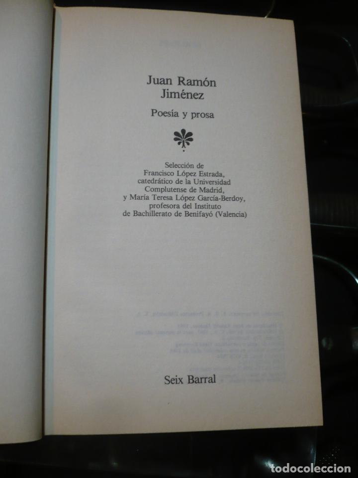 Libros de segunda mano: Juan Ram&oacute;n Jimenez, Poes&iacute;a y prosa. - Foto 2