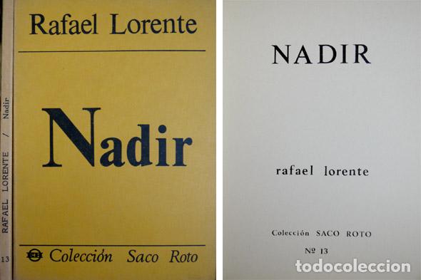 Libros de segunda mano: LORENTE, Rafael.  Nadir.  1975. - Foto 1