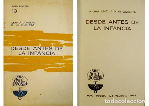 Libros de segunda mano: GUERRA, Mar&iacute;a Amelia Diaz de.  Desde antes de la infancia.  1964.