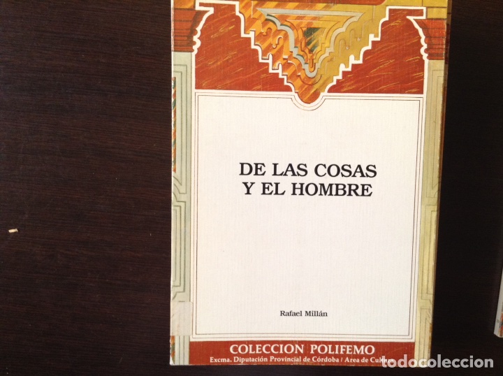 Libros de segunda mano: De las cosas y el hombre. Rafael Mill&aacute;n - Foto 1