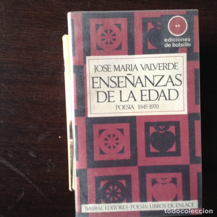 Libros de segunda mano: Ense&ntilde;anzas de la edad. Jos&eacute; Mar&iacute;a Valverde - Foto 1