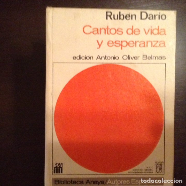 Libros de segunda mano: Cantos de vida y esperanza. Rub&eacute;n Dar&iacute;o - Foto 1