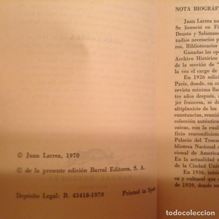 Libros de segunda mano: Versi&oacute;n celeste. Juan Larrea 1&ordf; edic. 1.970 - Foto 2