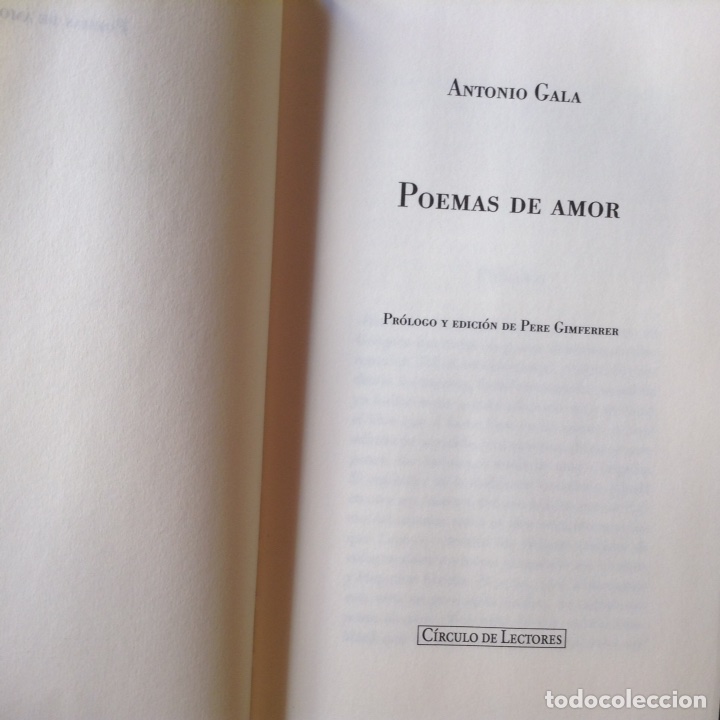 Libros de segunda mano: Poemas de amor. Antonio Gala - Foto 2