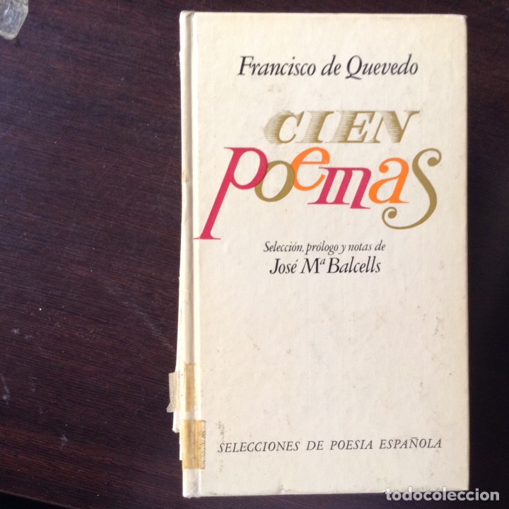 Libros de segunda mano: Cien poemas. Francisco de Quevedo - Foto 1