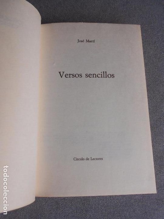 Libros de segunda mano: VERSOS SENCILLOS DE JOSE MARTI - Foto 2