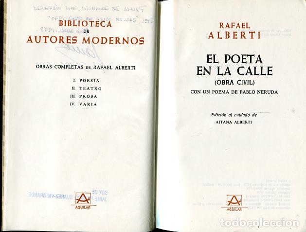 Libros de segunda mano: Alberti: El poeta en la calle - Foto 1