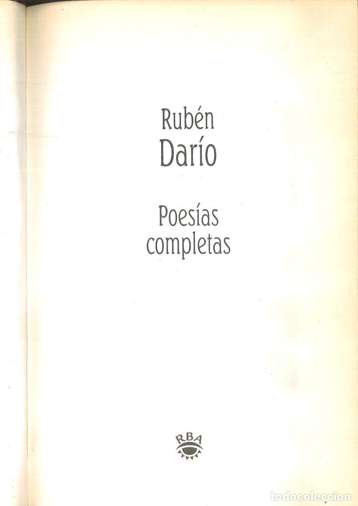 Libros de segunda mano: POES&Iacute;AS COMPLETAS. Rub&eacute;n Dar&iacute;o - Foto 2
