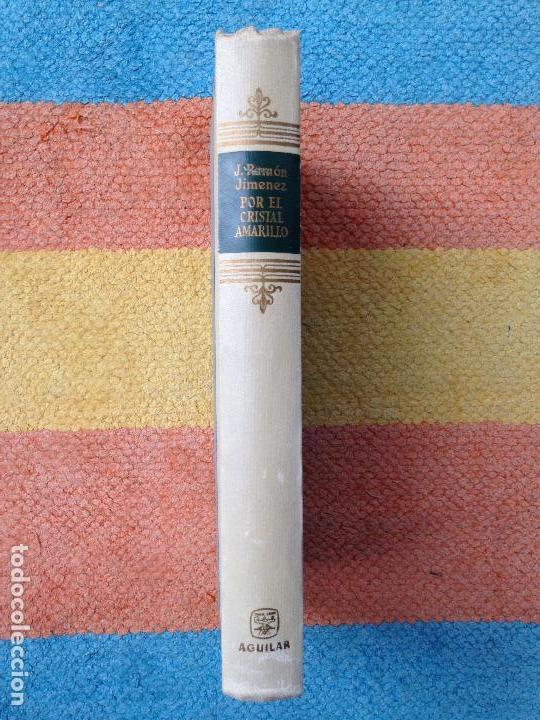 Libros de segunda mano: por el cristal amarillo Juan Ram&oacute;n jimenez aguilar 1&ordf; ed. 1961 madrid sello reieve familia Zenovia
