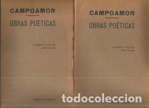 Second hand books: Obras poeticas completas de Campoamor 2 tomos - DE CAMPOAMOR, RAMON