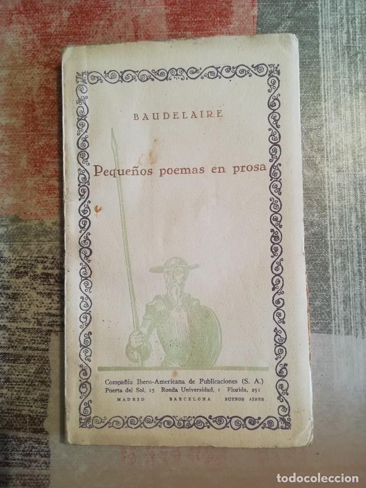 Libros de segunda mano: Peque&ntilde;os poemas en prosa - Baudelaire - Foto 1
