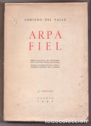 Libros de segunda mano: VALLE, Adriano del: ARPA FIEL. - Foto 1