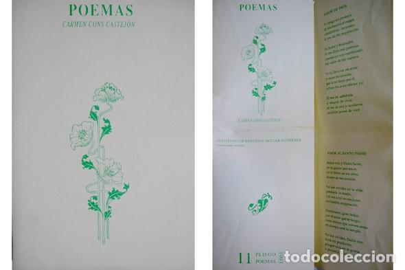 Libros de segunda mano: CONS CASTEJ&Oacute;N, Carmen.  Poemas.  1993. - Foto 1