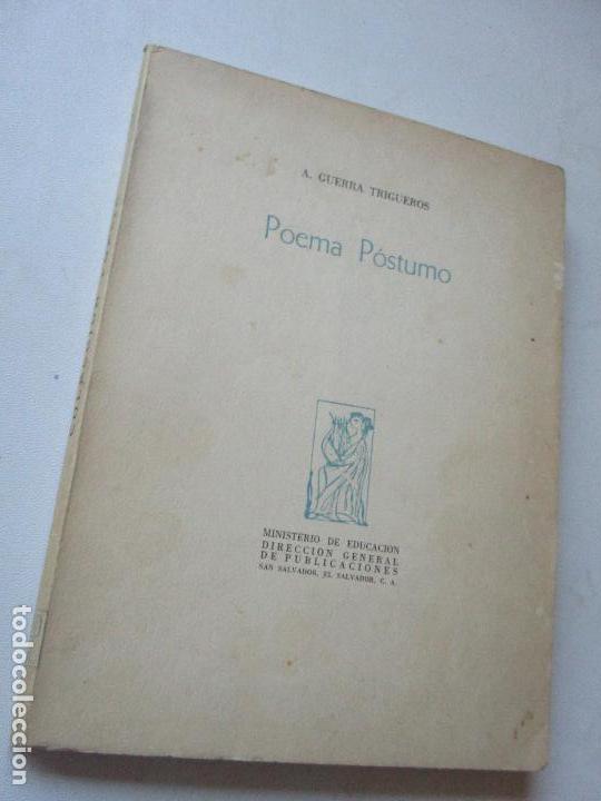Libri di seconda mano: A. GUERRA TRIGUEROS - POEMA P&Oacute;STUMO- 1963- COLECCI&Oacute;N POESIA VOL. 18- MINISTERIO DE EDUCACI&Oacute;N -