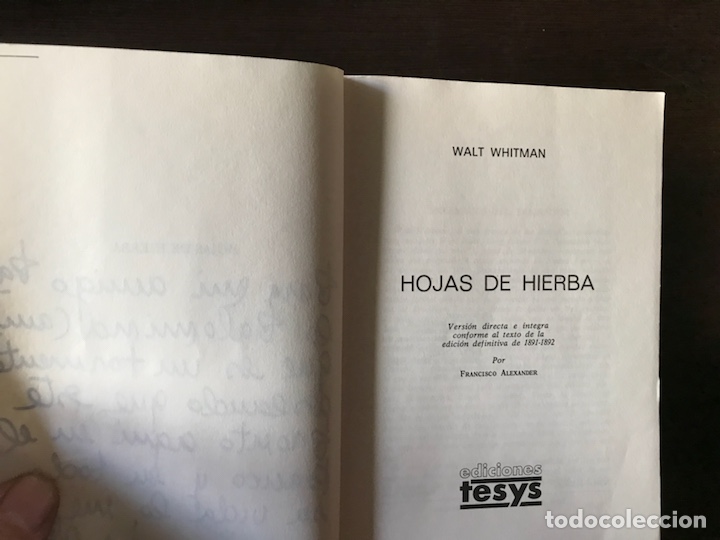 Libros de segunda mano: Hojas de hierba. Walt Whitman - Foto 3