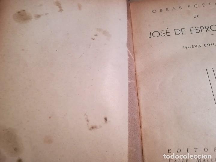 Libros de segunda mano: Obras po&eacute;ticas - Espronceda - Foto 4