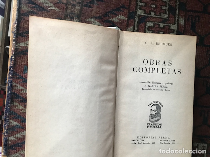 Libros de segunda mano: Becquer. Obras completas. Cl&aacute;sicos Ferma - Foto 2