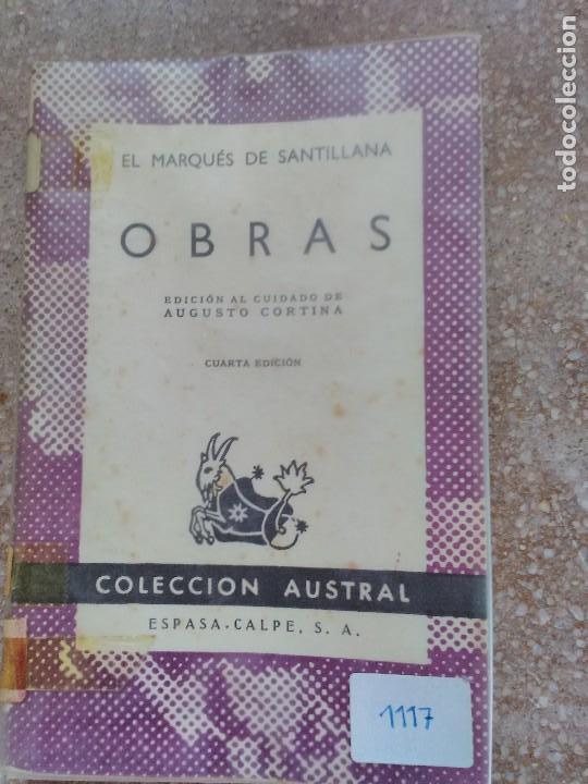 Libros de segunda mano: EL MARQU&Egrave;S DE SANTILLANA  Obras - Foto 1