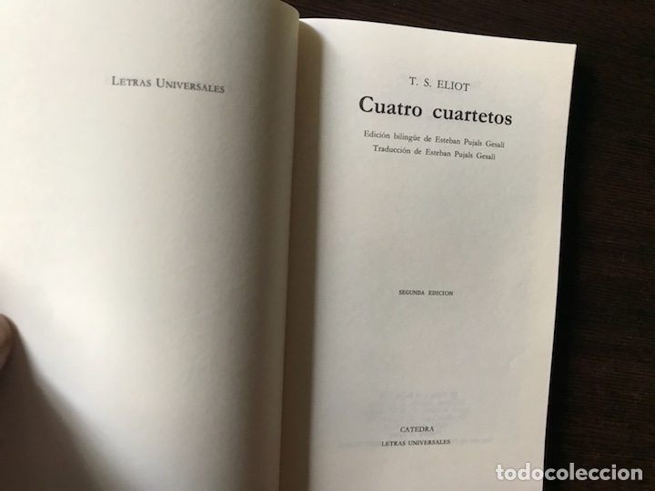 Libros de segunda mano: Cuatro cuartetos. T.S. Eliot - Foto 3
